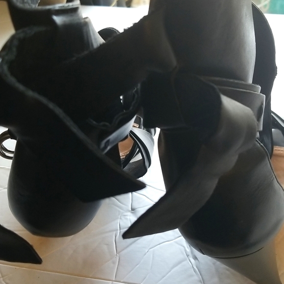 Isabel Marant Rosy Leather Sandals Strappy Sexy Heels Black Rare - Picture 12 of 12